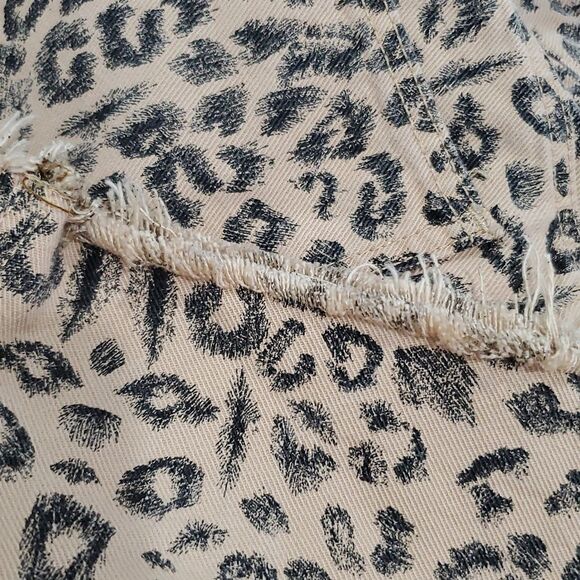 Free people we the free leopard print raw hem high waist short size 26 - Picture 7 of 8